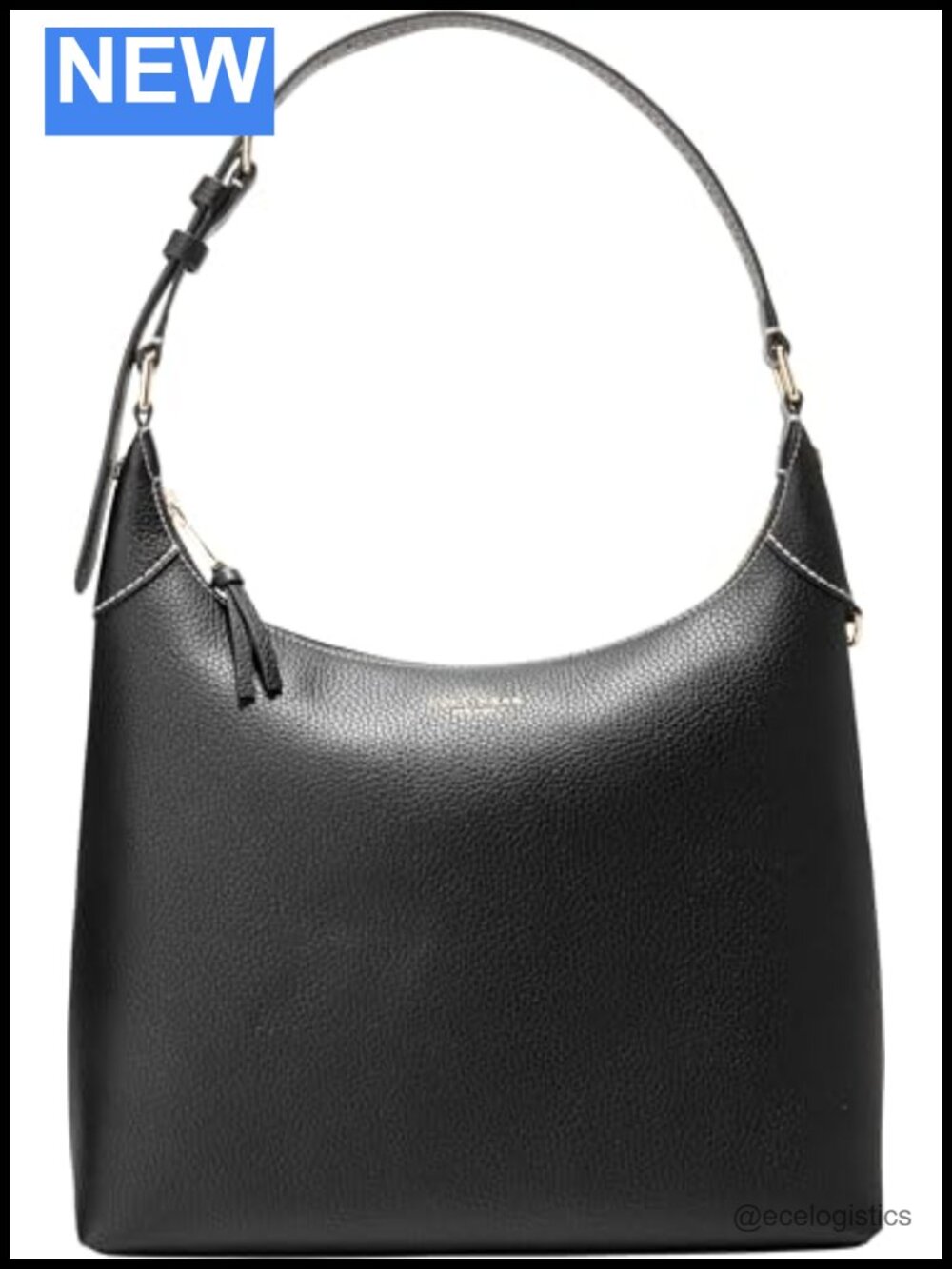 Leather Small Hobo Shoulder Bag with Top Zip Closure
